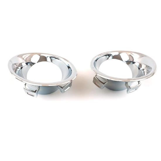 Для Megane Mk3 III рамка противотуманной фары никель правая левая 2 шт.. Набор хромированных автомобильных аксессуаров Oem 261521021R