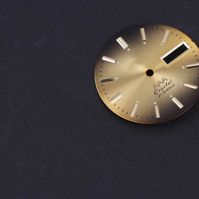 Винтажный циферблат часов Diy Parts 3 A Dual Calendar Literal Мужские часы Аксессуары для механизма 46941/46943