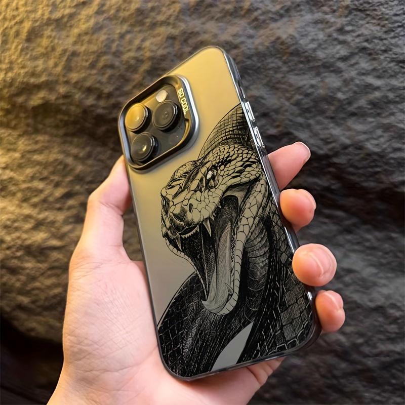 Графический чехол для телефона с дизайном Черная Кобра для iphone 16 15 14 13 12 11 x XR Xs SE2 SE 8 7 plus pro Max mini Задняя крышка для ПК