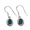 Natural Lapis Lazuli Gemstone 925 Solid Sterling Silver Gift Earring 1.25" R2b68