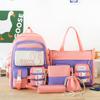 New Backpack Cartoon Cute Primary School Schoolbag Five-piece Set Junior High School Student Backpack
