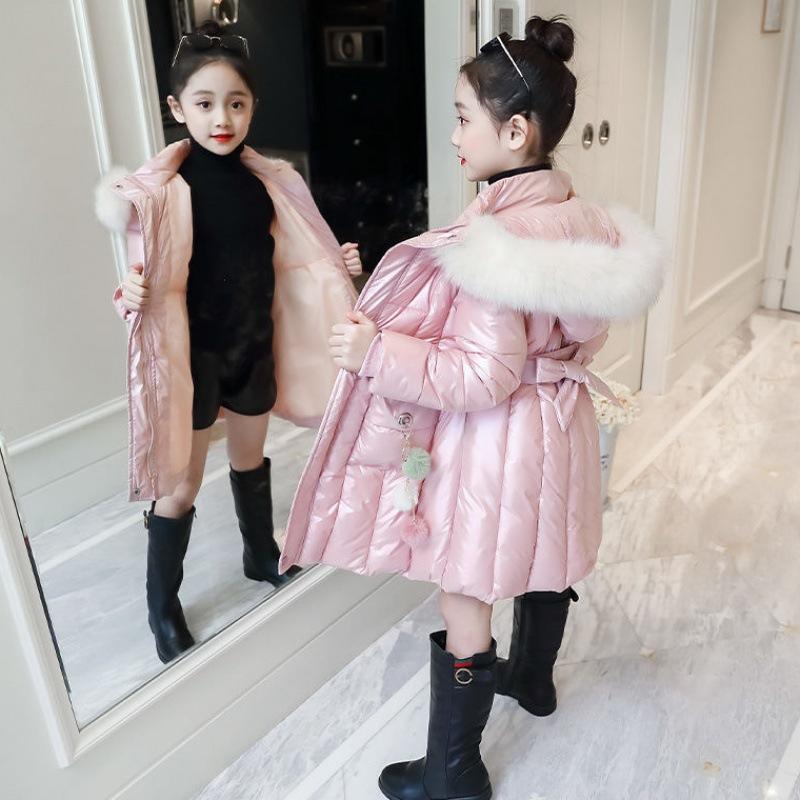Осенне-зимняя детская куртка для девочек, непромокаемая толстая верхняя одежда с капюшоном для девочек, пальто