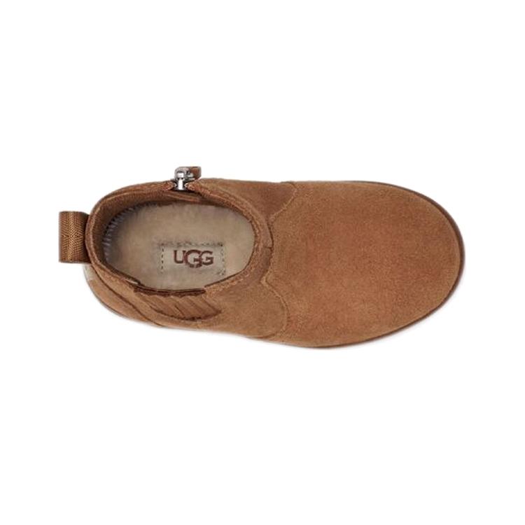 UGG Ryndon Landon Velvet Zipper Kids' Snow Boots Chestnut Children Aged 3 7 Years Old (Unisex) Kids' Snow Boots 1120955T CTSD
