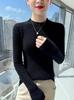 Women’s Versatile High-Neck Wool Sweater - 100% Pure Wool, Ideal Base Layer for Autumn/Winter 2026