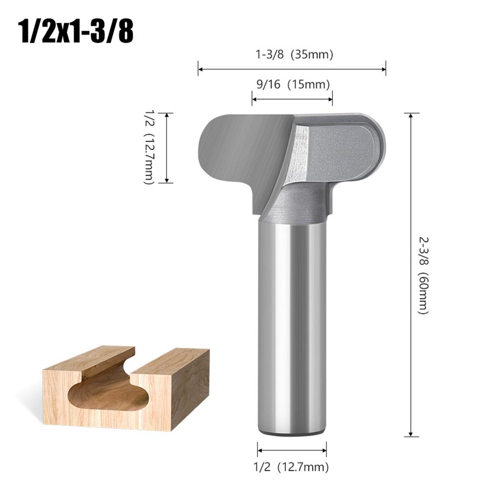 Woodworking Milling Cutter 1/2" 12mm Shank Bowl Tray Template Router Bit Wood Milling Cutter Cutting Tool For Woodworking