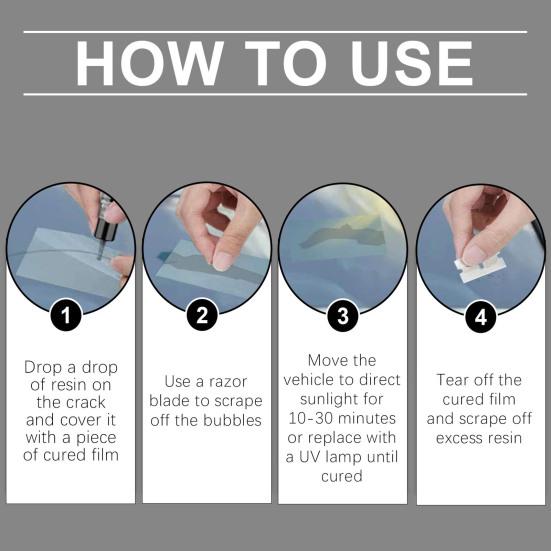 Комплект для ремонта трещин на лобовом стекле автомобиля Экологичный, быстродействующий, эффективный, восстанавливающий прозрачность, легкий, портативный набор жидкостей для ремонта автомобильных стекол