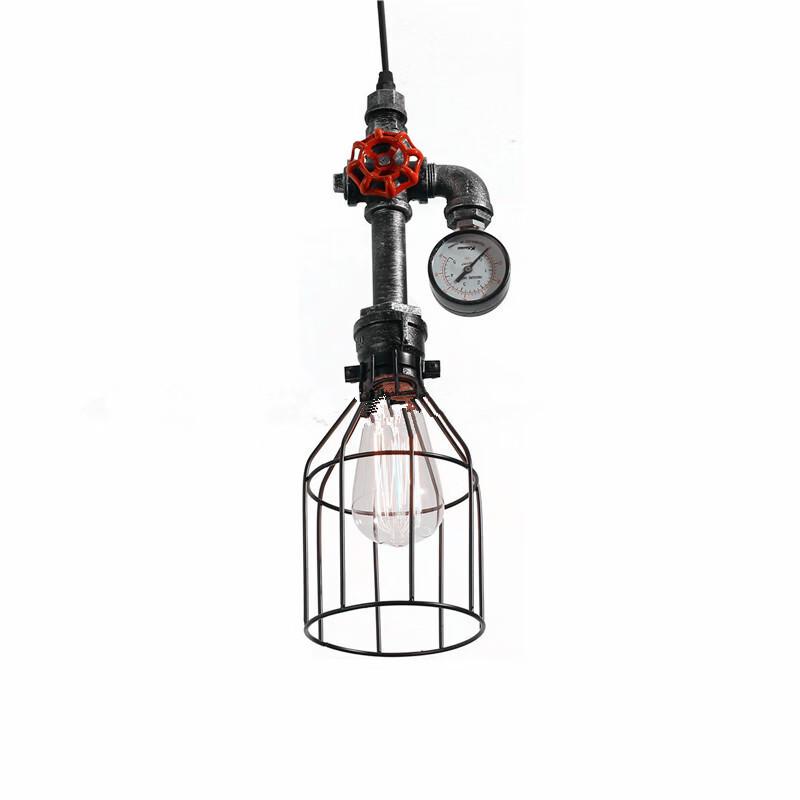 Oeny American Retro Industrial Iron Cage Pendant Lamp