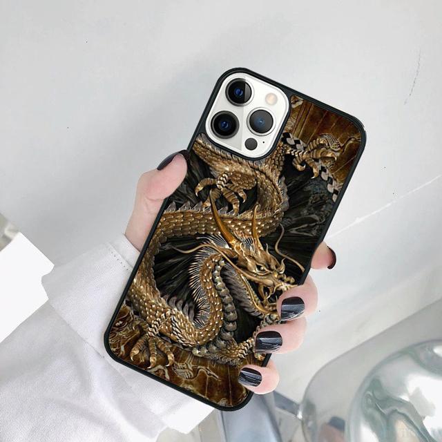 Древний японский дракон Чехол для телефона Cover Для iPhone 17 Air 15 Pro MAX 16 Plus 14 12 11 13 coque