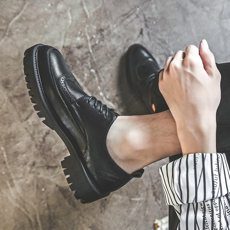 Кожаные туфли мужские Brock британские повседневные трендовые деловые платья для увеличения роста внутри молодежные свадебные туфли Px92-J