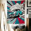 Vintage Cars Pattern Home Decor Tapestry, Wall Hanging, Decorative RV Wall Cloth.MGT0918616