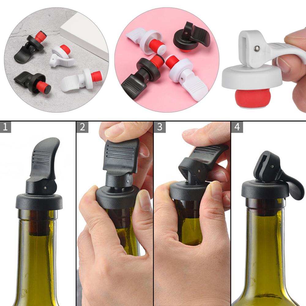 Bar Kitchen Tool Champagne Reusable Wine Stopper Wine Cork Vacuum Sealed Storage Cap