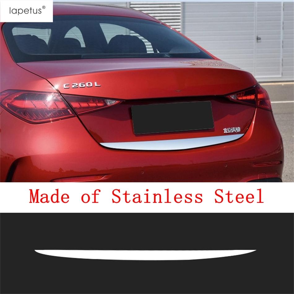 Car Styling Rear Trunk Door Tail Gate Strip Cover Trim Stainless Steel Accessories Kit For Mercedes Benz C Class W206