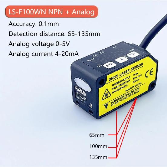 CMOS Laser distance sensor Laser Distance Ranging sensor Switch analog dual-output Laser sensor Laser Displacement sensor