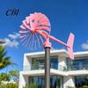 Rotating Garden Decor 3D Printed Windmill with Weathervane, Colorful Outdoor Yard Stake Hollow Atmospheric Courtyard Decoration Spinning Blades,