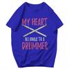 Men T Shirt Drummer Valentines Day Summer Y2K Graphic Short Sleeve Unisex Clothes T Shirts