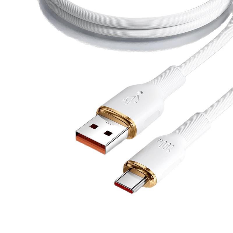 Силиконовый кабель Type-C 100 Вт 6 А Super Fast Charging для Huawei Honor Android