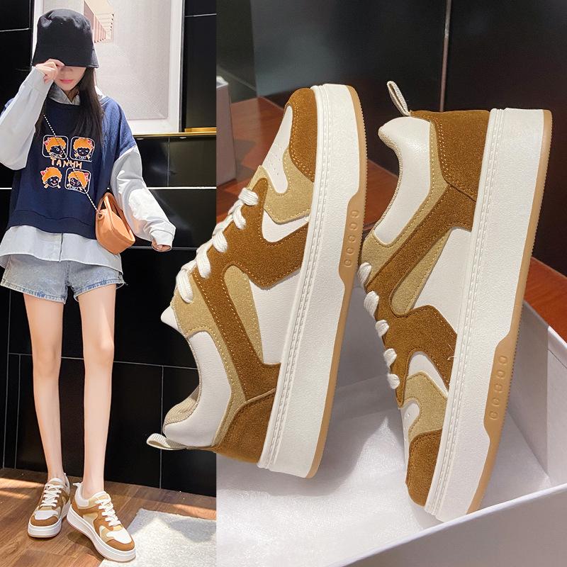 Fashion Trend All-match Women's Flats Shoes Designer New Breathable Anti-Odor Thick-soled Casual Shoes Women Sneakers Student Board Shoe