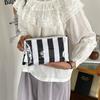 Large Capacity Striped Cosmetic Bag Waterproof Beach Storage Bag Fashion PVC Toiletry Bag  Women