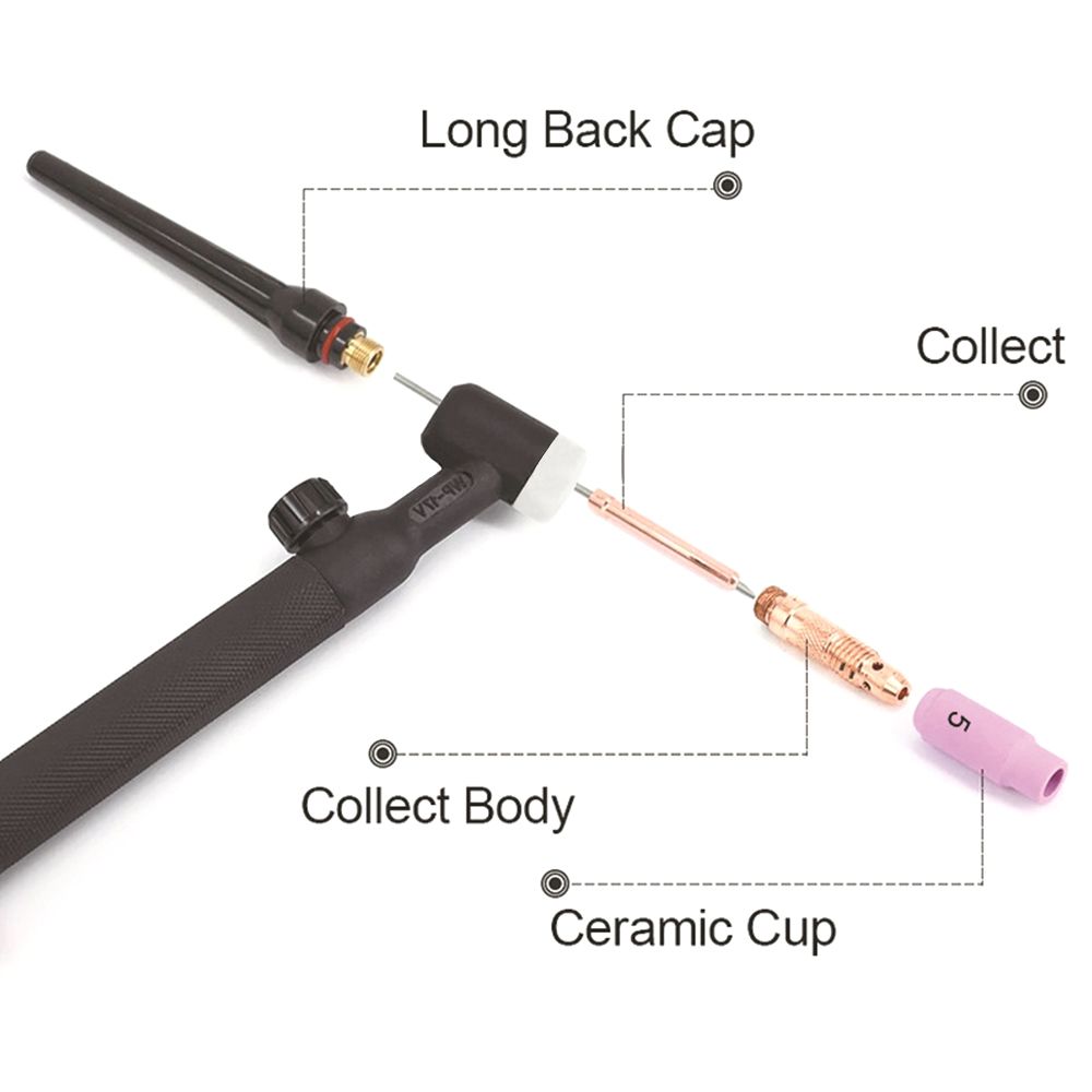 Набор расходных материалов Сварочные принадлежности Дуговая TIG 57Y03/57Y04/57Y05 Набор задних крышек для сварочной горелки WP17/18/26
