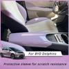 Для BYD Dolphins Наклейка-чехол на подлокотник ABS Внутренняя отделка Центральная консоль Задняя Защитный рукав от ударов Аксессуары