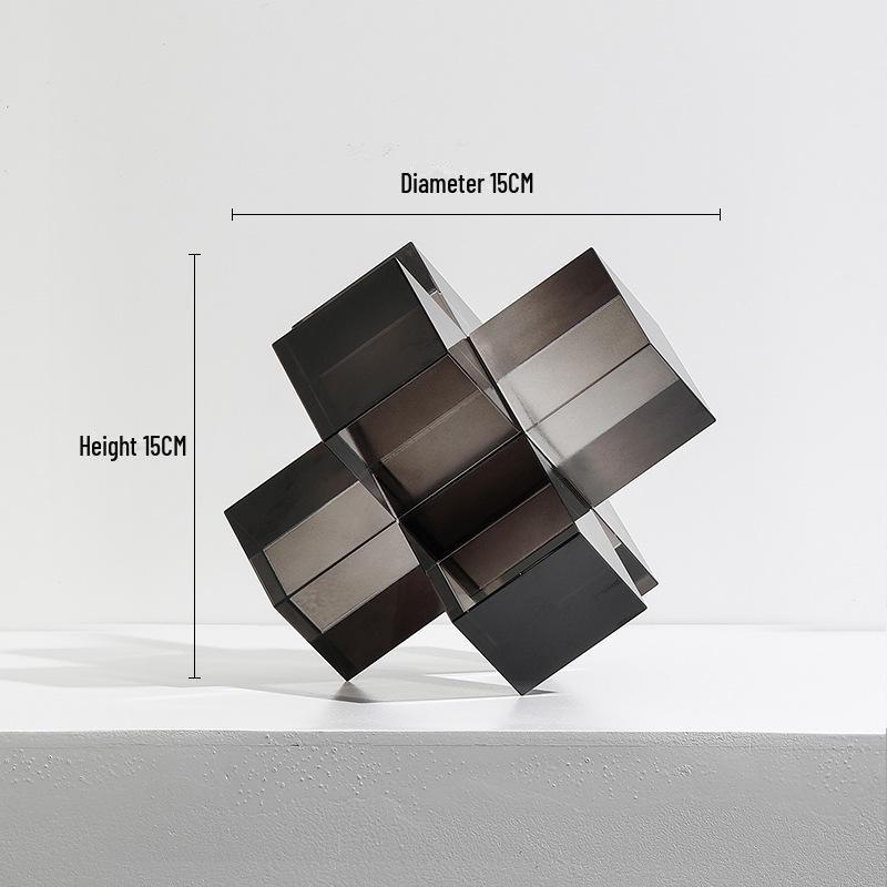 Современный минималистский 3D геометрический стеклянный крест для гостиной или офиса