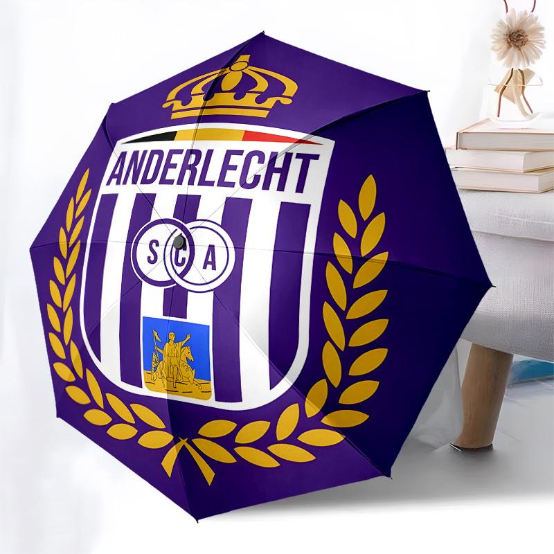 Anderlecht, Badge Automatic Opening and Closing, 8 rib Structure Portable Umbrella, Suitable for Men and Women in All Seasons Perfect Gift