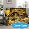 Custom Name Golden Labyrinth Adventure Blanket bed sofa Blanket Flannel Blanket for Camping, Hiking, Picnic Essentials,gift for Fan family