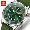 OLEVS Brand Original Automatic Mechanical Watch Men's Sports Silicone Strap Waterproof Luminous Calendar Men Watches