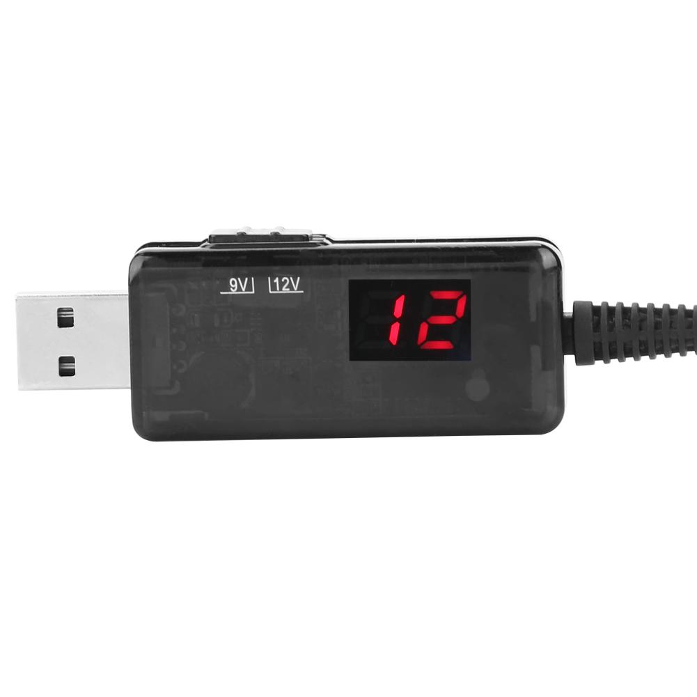 Кабельный маршрутизатор USB для повышения напряжения, повышающий преобразователь напряжения, дисплей 9 В/12 В