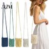 Lightweight Shoulder Bag for Vacation Boho Crochet Phone Bag, Handmade Crossbody Cell Cotton Rope Purse Small Clutch Women Travel Daily Use