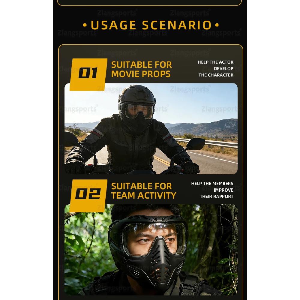windproof motorcycle full face mask goggles outdoor riding glasses tactical airsoft cs game eyewear for halloween cosplay activity