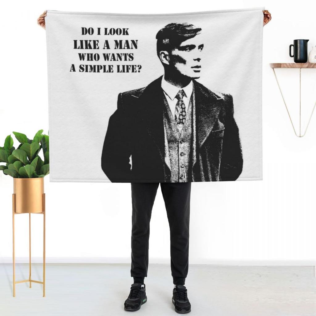 Tommy Shelby Throw Blanket Cozy Sofa Blanket for TV Watching Napping