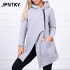Женские Винтажные Повседневные Однотонные Печатные Осенне-Зимние Куртки и Пальто JPNTKY
