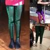 Spring Autumn Girls Leggings Pants Kids Colorful Shiny Pants Slim Trousers Childrens Clothes 2-11Years