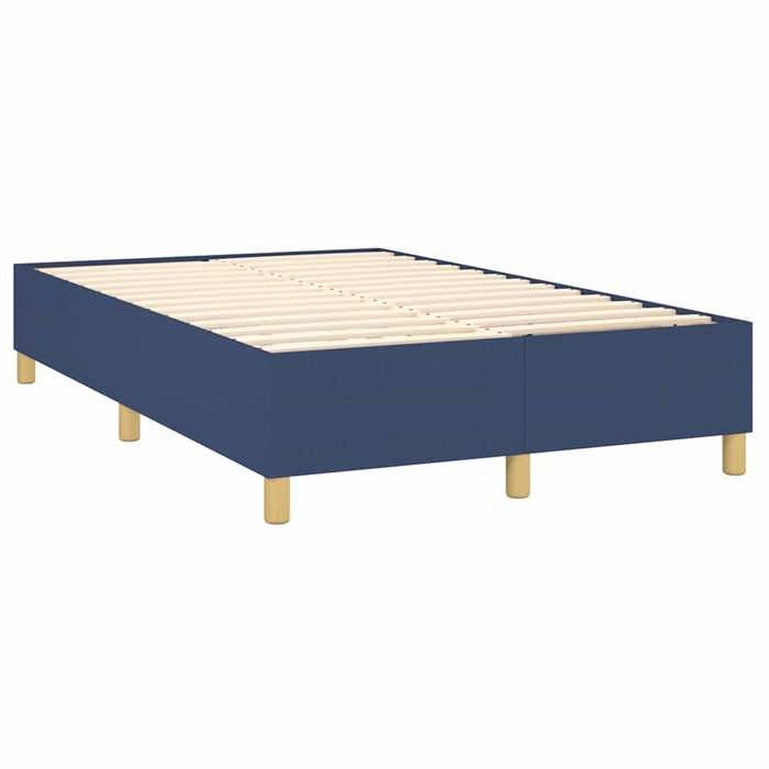 Cadre de lit avec matelas - Maison Exclusive - 120 x 190 cm - Tissu bleu - Tête de lit réglable