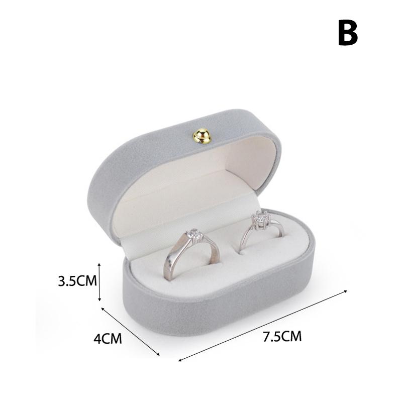 Бархатная шкатулка для безделушек, шкатулка для колец, органайзер для ювелирных изделий, шкатулка для двойных колец, шкатулка для драгоценностей