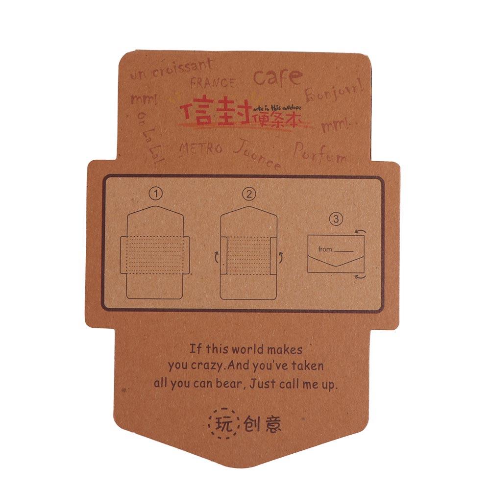 Vintage Kraft Paper School Office Supply Envelope Memo Pad Writing Pads Notepad
