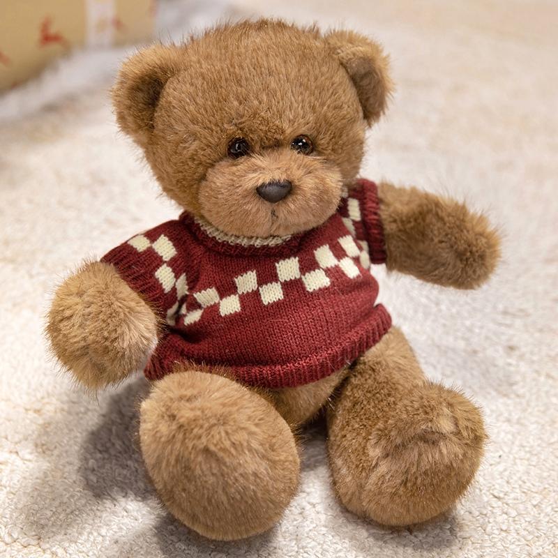 Cute Bears Stuffed Plush Toys Soft Animal Dolls For Kids Birthday Valentine'S Day Gifts Home Decor Party Bear Plushies