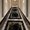 European Black Luxury Hallway Carpet Long Hall Stairway Corridor Decorations Runner Rug Non-slip Washable Floor Mat Customizable
