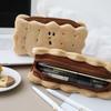 Funny Sandwich Style Plush Biscuit Shape Pen Storage Student Supplies Pencil Case Stationery Bag