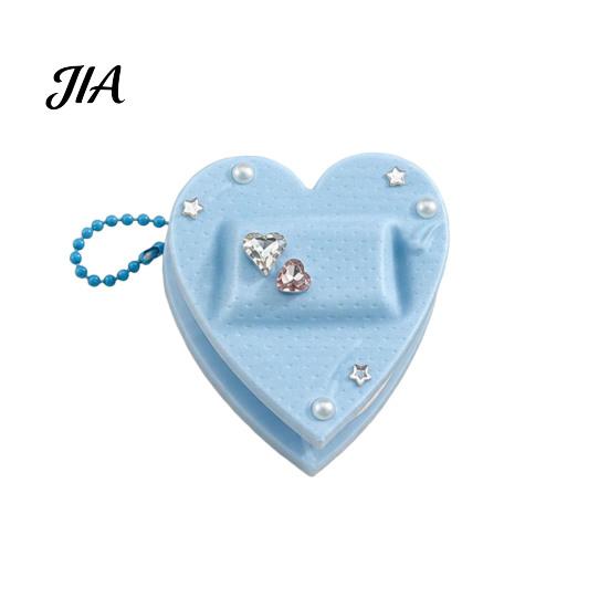 Earphone Case for Wired Headphones Heart Shape Earbud Organizer with Faux Diamonds, Portable Headphone Storage Cute Bag Charm Girls Holder Bags