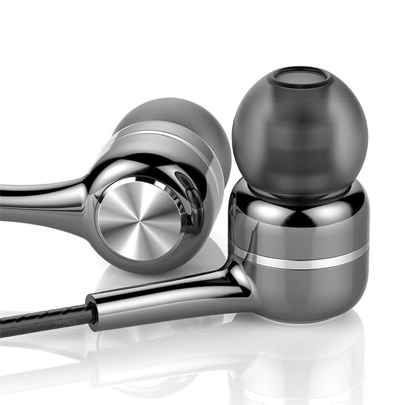 VAORLO Наушники-вкладыши 3,5 мм, четырехъядерная динамическая гарнитура, пианино, HiFi, проводные наушники с супер басами и микрофоном для Huawei Xiaomi