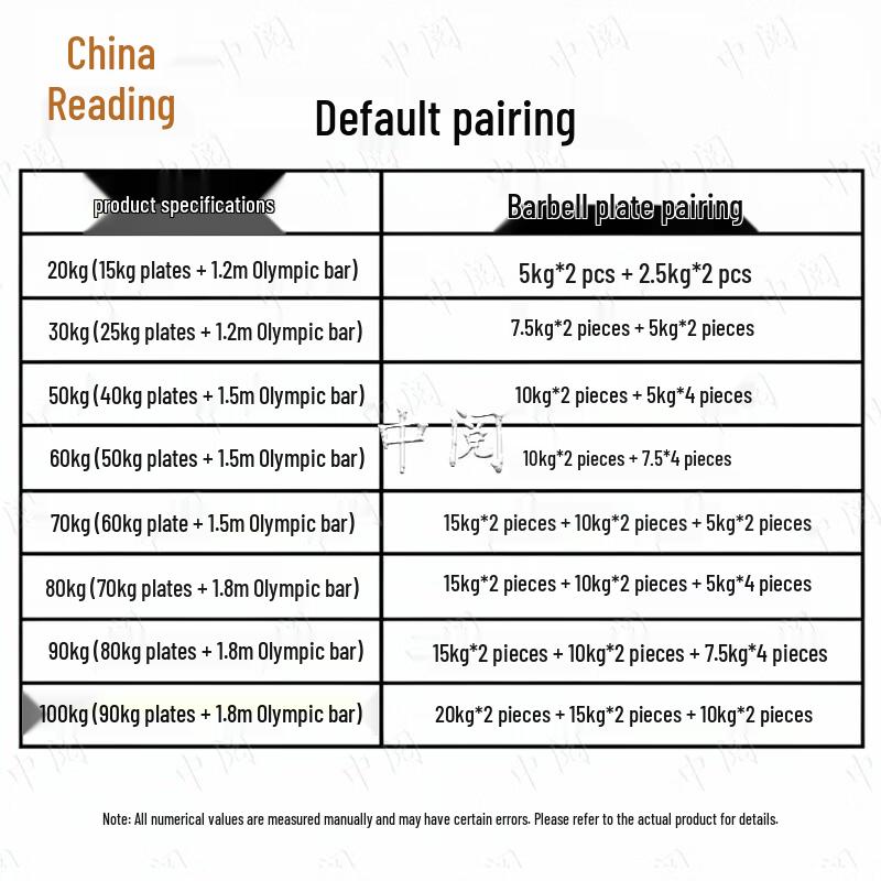 Zhongyue Painted Barbell Weightlifting Set