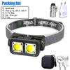 Super Bright Led Headlamp Portable COB Sensor HeadLight With 18650 Battery USB Rechargeable Head Flashlight For Fishing Camping