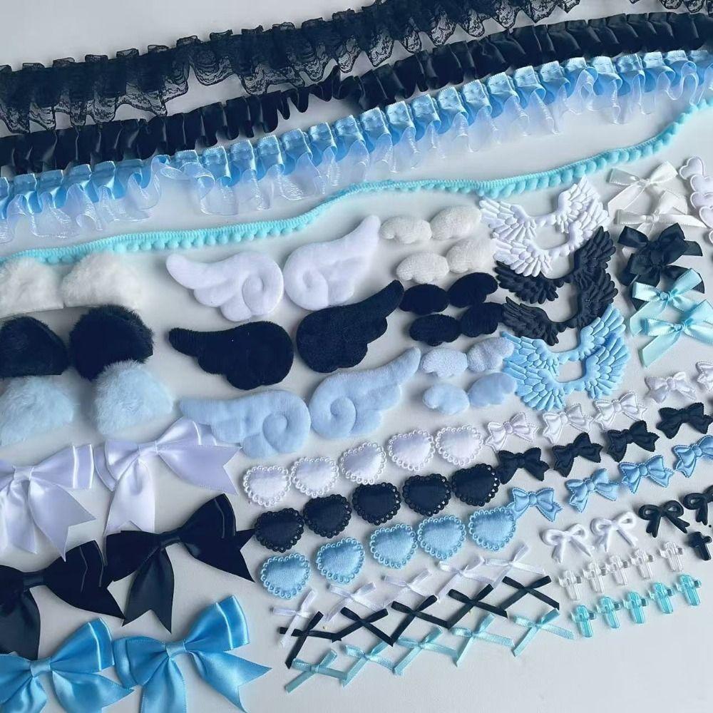 118pcs DIY Decoration Ribbon Lace Trim Set Cloth Craft Ribbon Set  Scrapbook Decorating