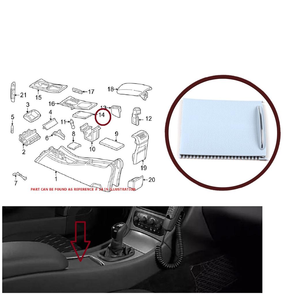 BDP1172 серая центральная консоль, скользящая рольставня, жалюзи, крышка для хранения 20368001239051 для Mercedes C Class W203 CL203 2001-2007