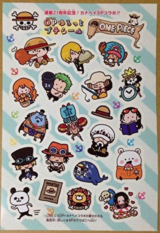 One Piece 21-я годовщина Мини прозрачный файл Канахей СП Коллаборация Свободная маленькая наклейка для Weekly Shonen Jump Выпуск 34 Специальное бонусное дополнение &