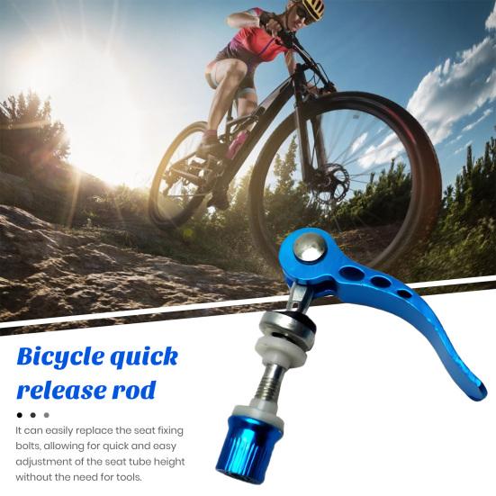 Black Bike Seat Clamp Rustproof Corrosion Resistant Reusable Quick Release Bike Seat Clamp Pipe Clamp Locking Screws