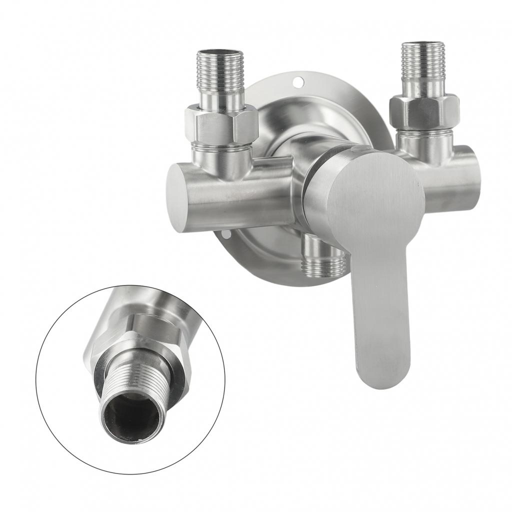 Stainless Steel Shower Hot And Cold Water Mixer Wall Mounted Metal Handle