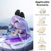 "Galactic Guardian: Purple Fantasy Armor Set"Blanket Lightweight Flannel Throw Blanket for Sofa, Bed, Travel, Camping, Livingroom, Office, C